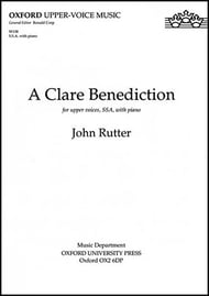A Clare Benediction SSA choral sheet music cover Thumbnail